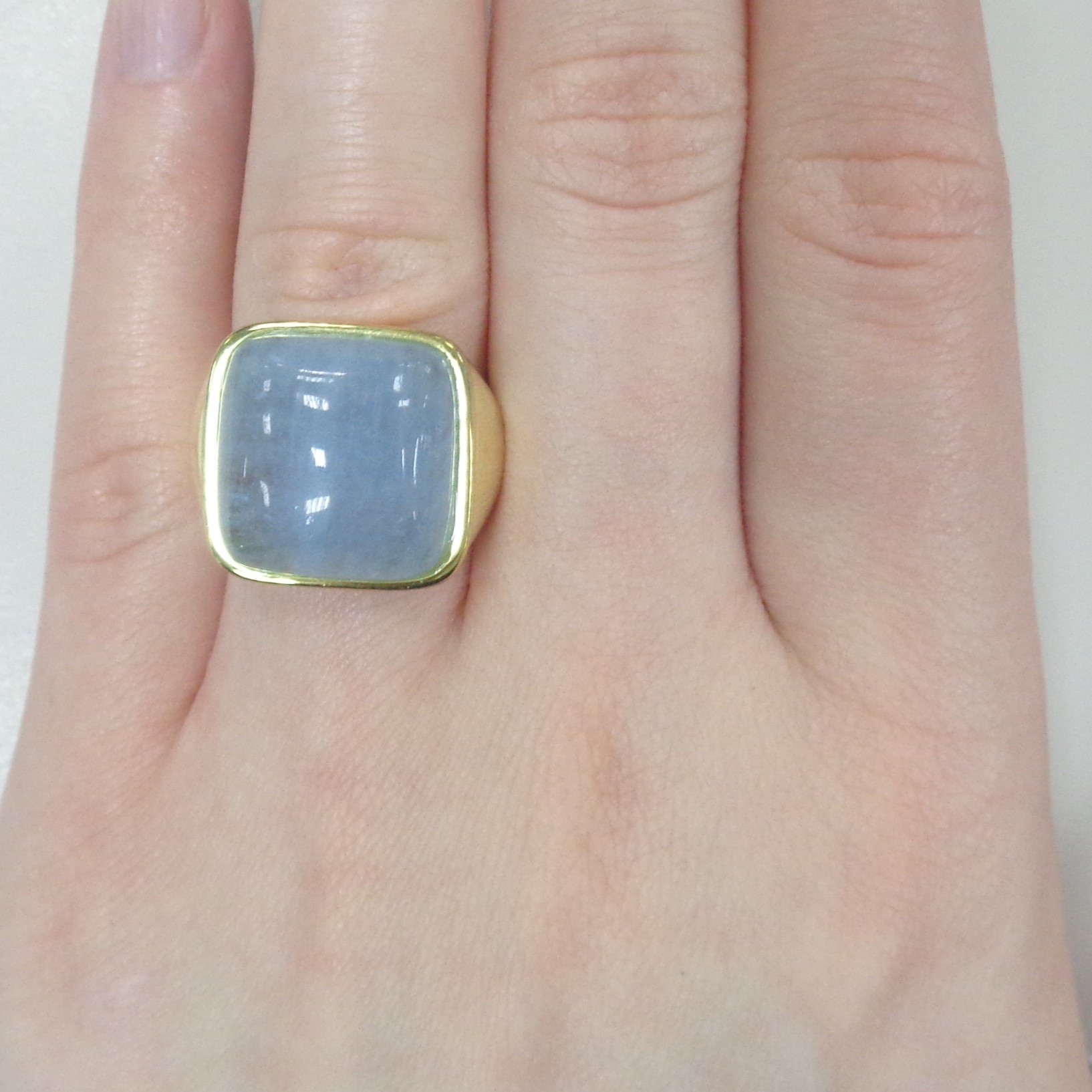 Серебряное кольцо с аквамарином